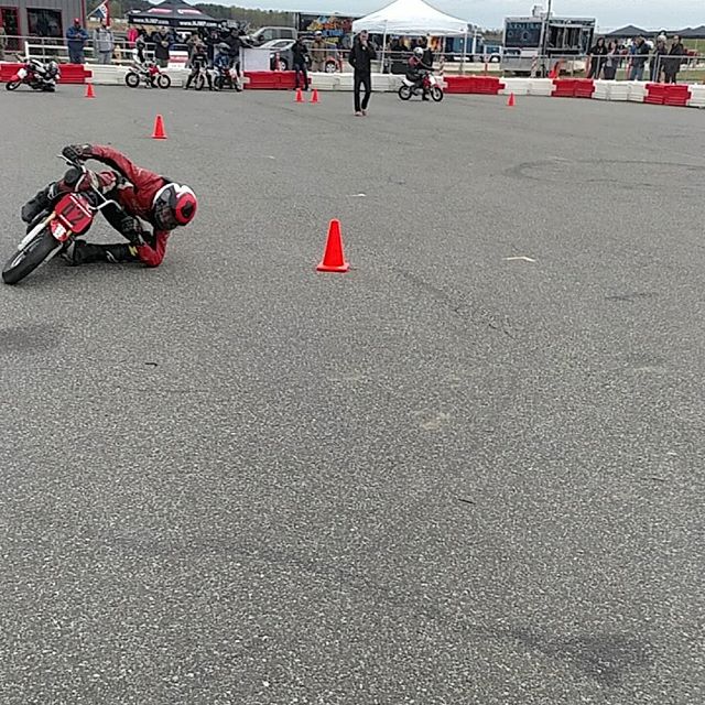 These kids may be small and thier motorcycles smaller, but these kids can ride... This is William Moore Jr. dragging his elbows during a demonstration 