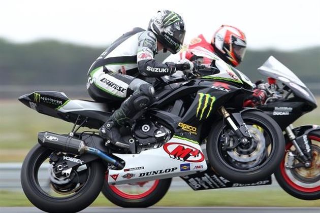 Two bikes coming over Wheelie Hill. It does not matter how you come over the hill, the front end is coming up off the ground. 