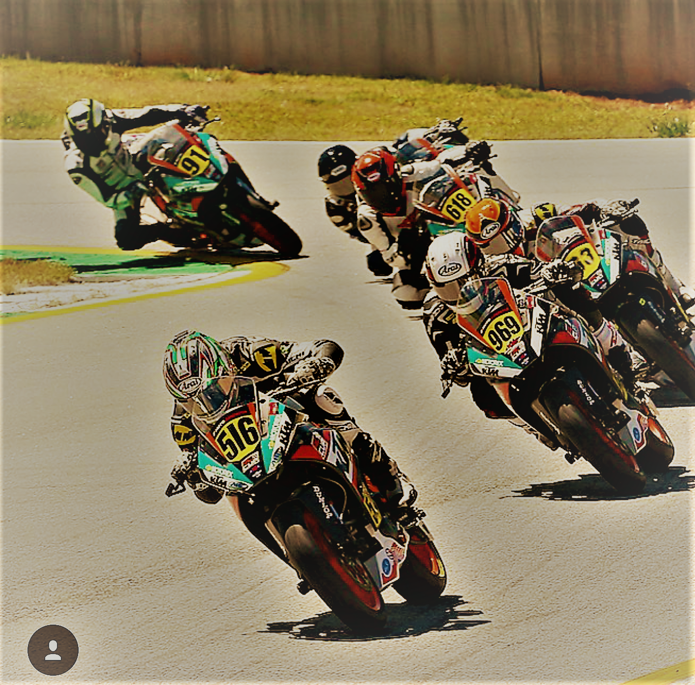 Anthony Mazziotto III leading the pack at one of the MotoAmerica rounds