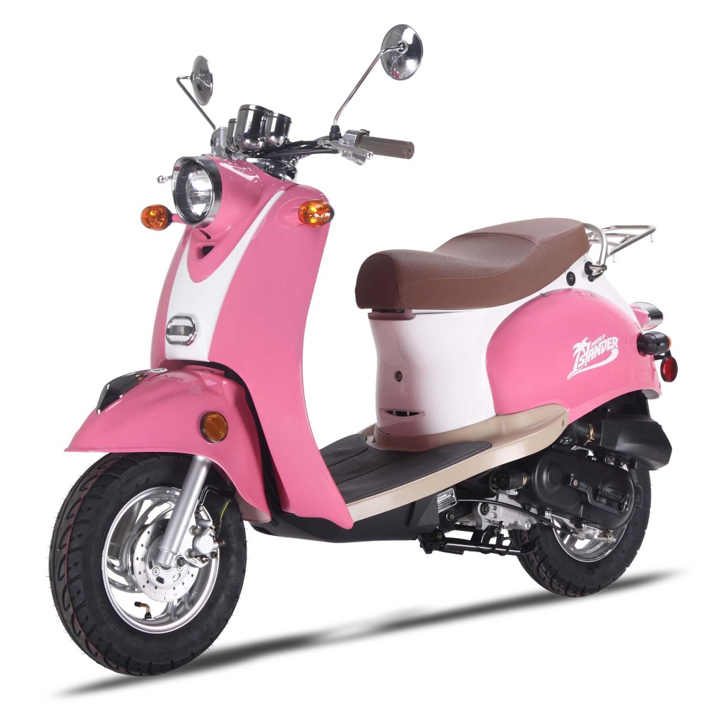 pink gas scooter