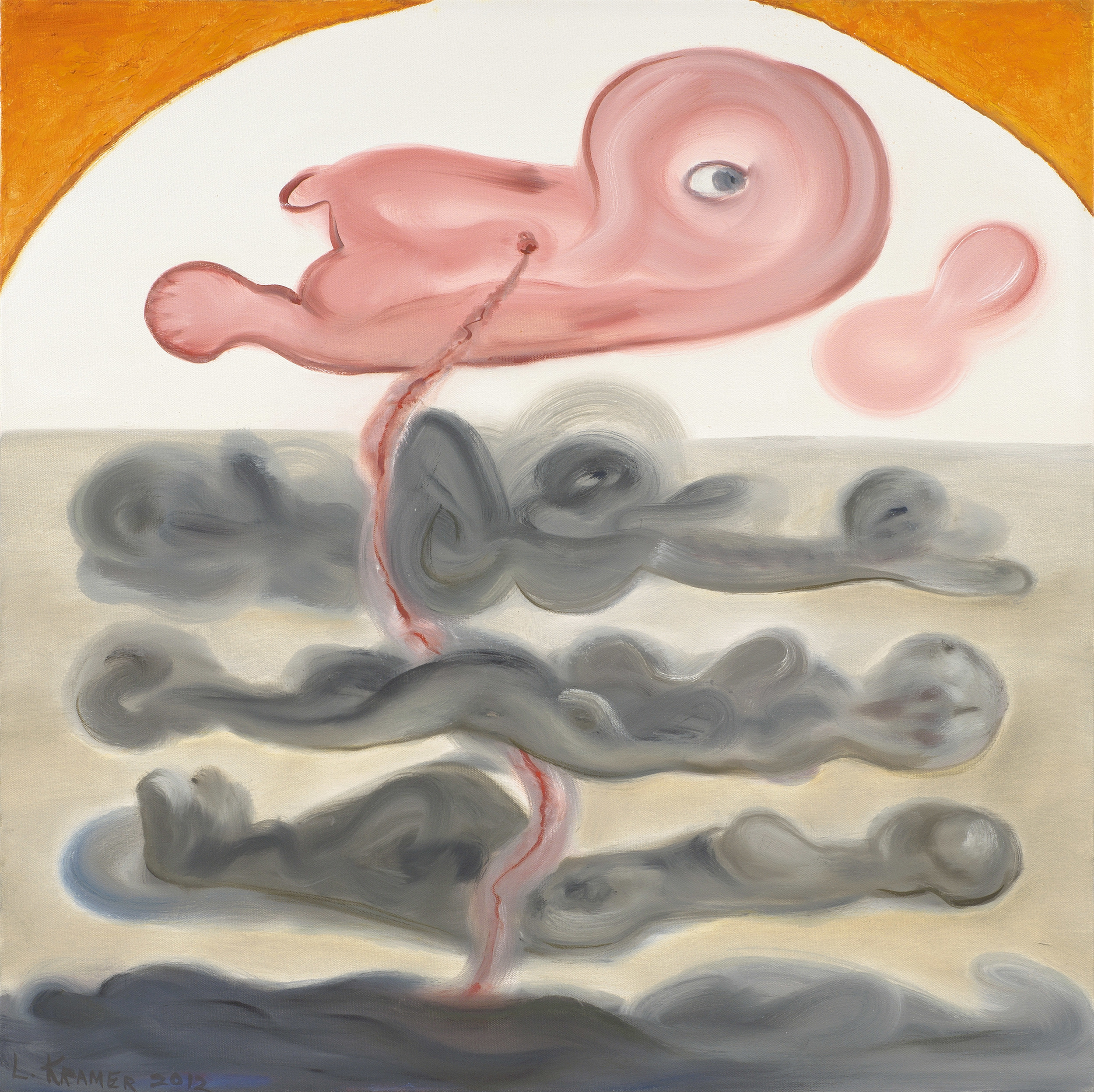 Fetus With Four Figures 30"x30"