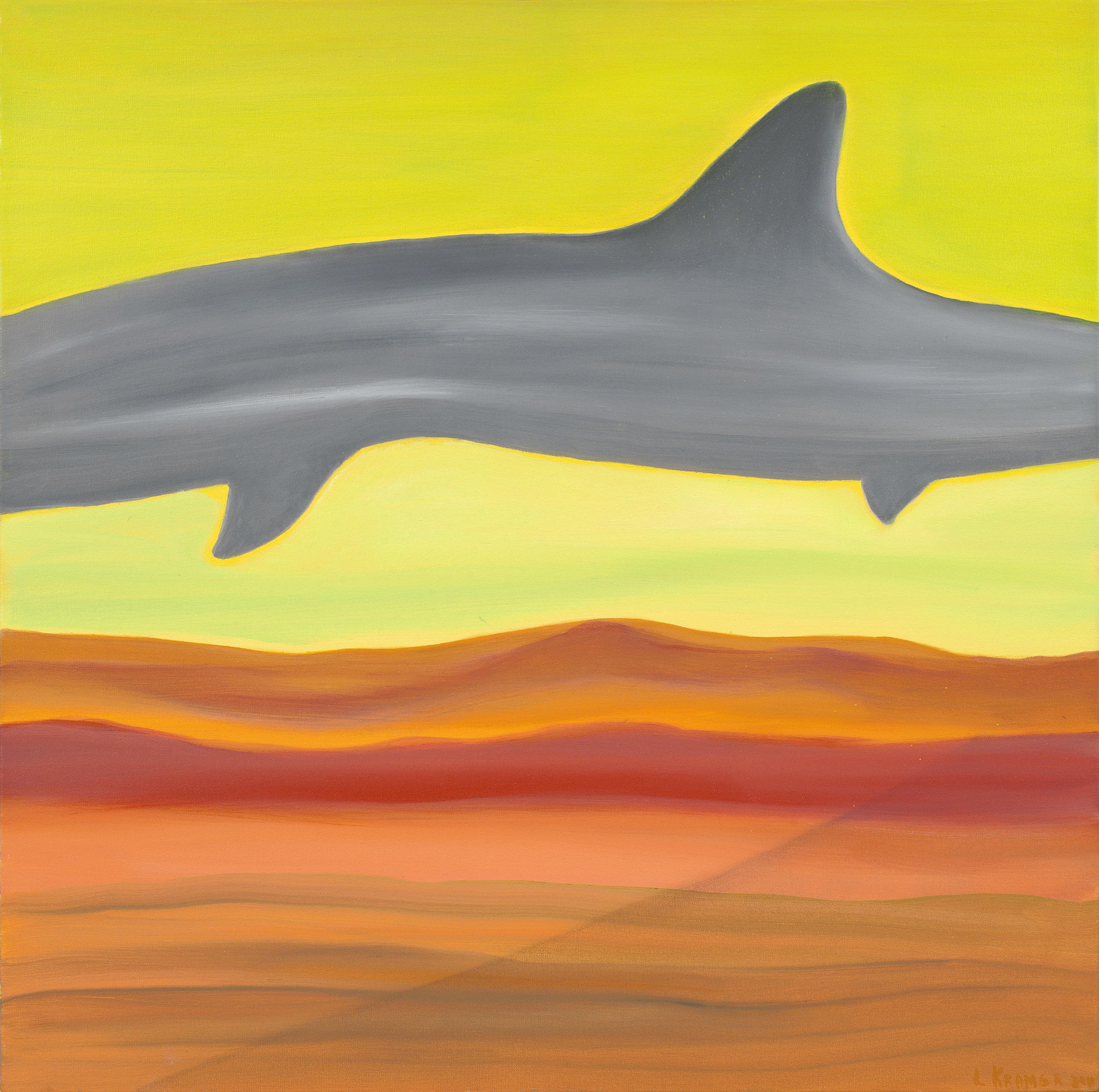 Shark in Yellow Sky    30"x40"