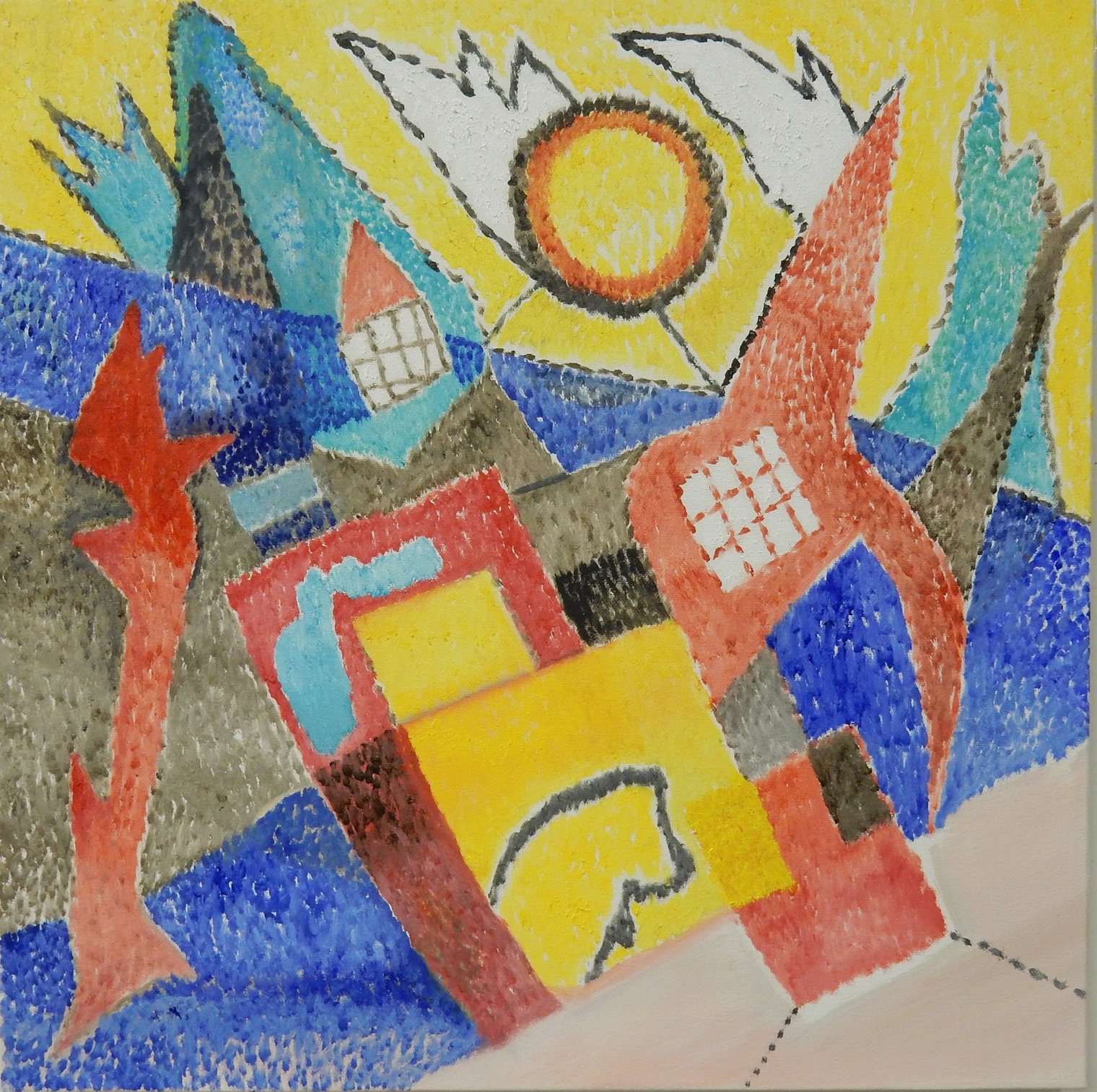 Abstract with Sun 20x20 Oil 2015.jpg
