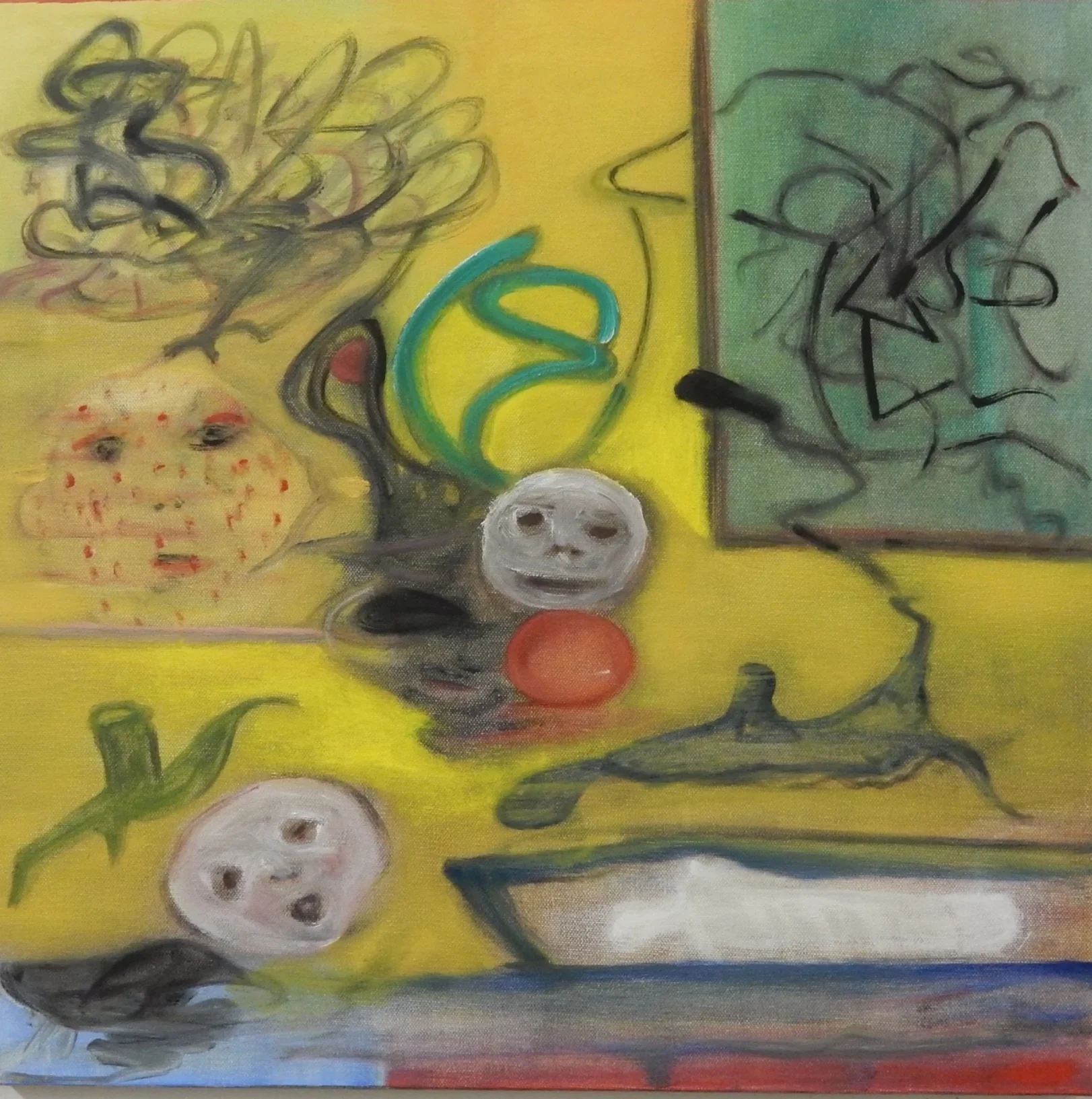 Ganges Burial 20"x20" oil on canvas