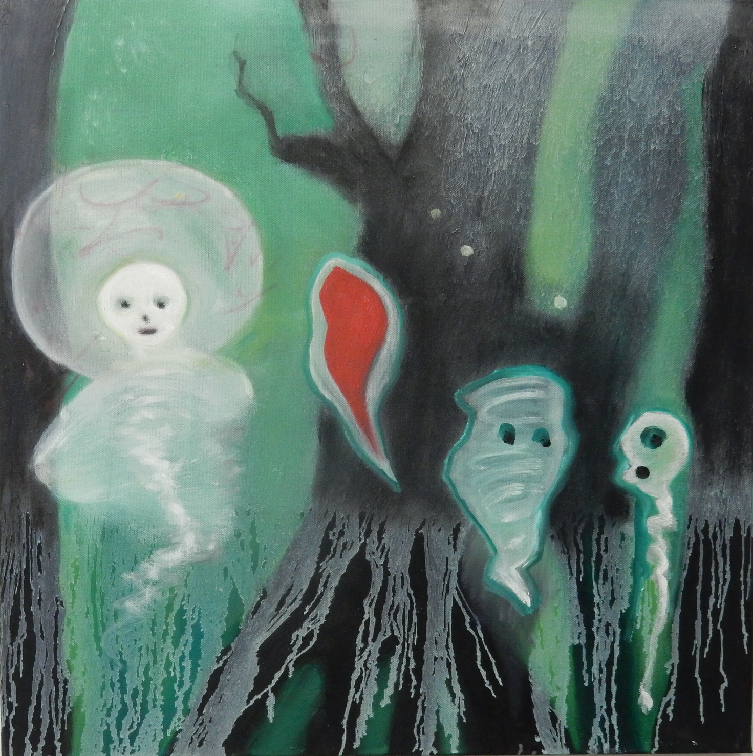 Four Ghosts  20"x 20"