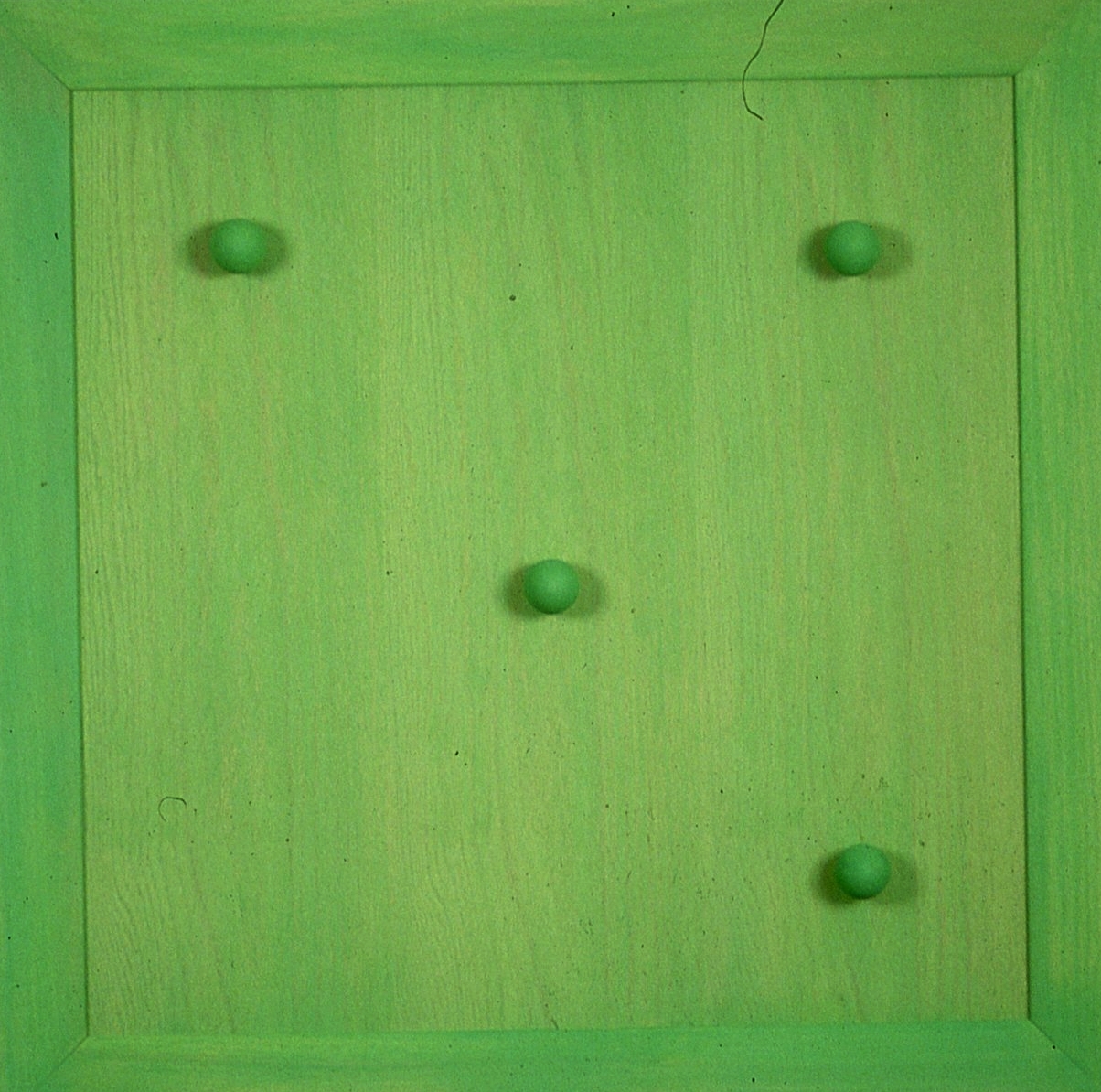 Green, on wood 36"x36"x 2"