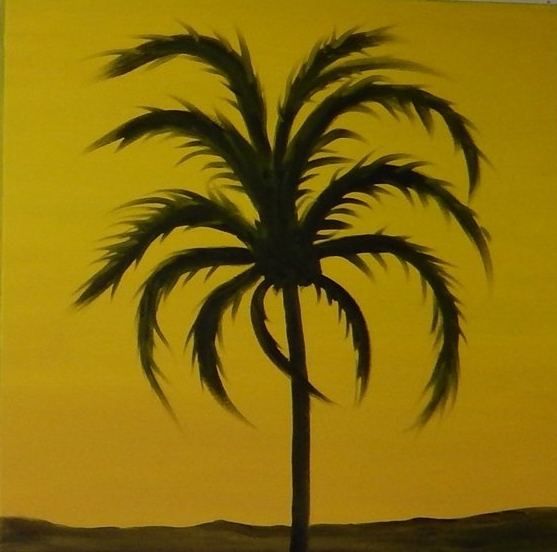 Yellow Palm 20"x20"