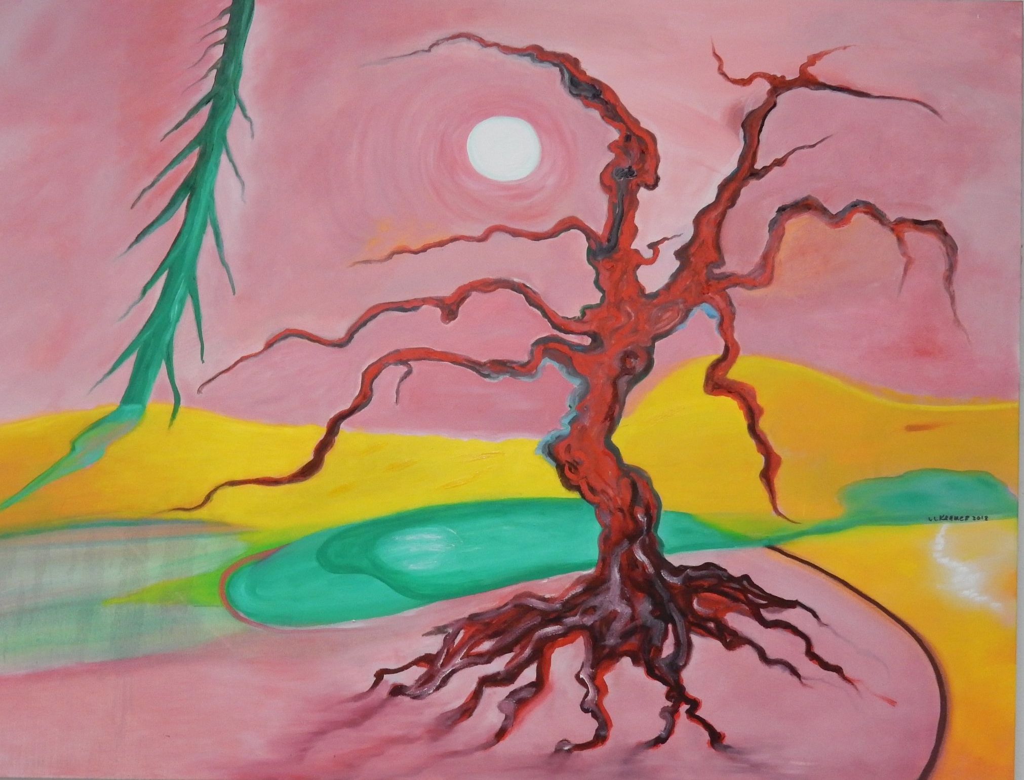 Red Tree  oil on canvas 36"x46"