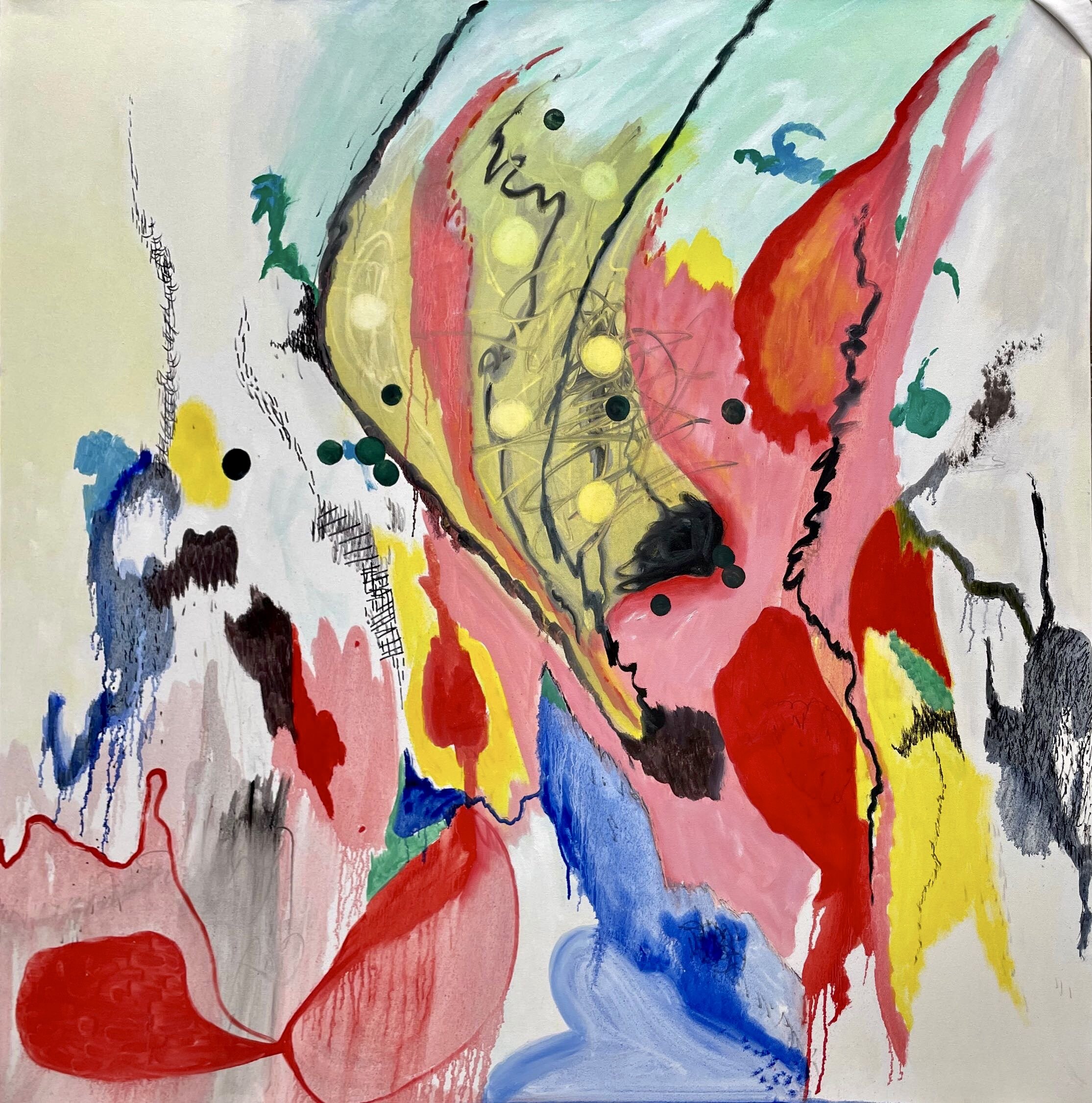 Red Yellow Blue, oil on canvas, 48'X48" 2020
