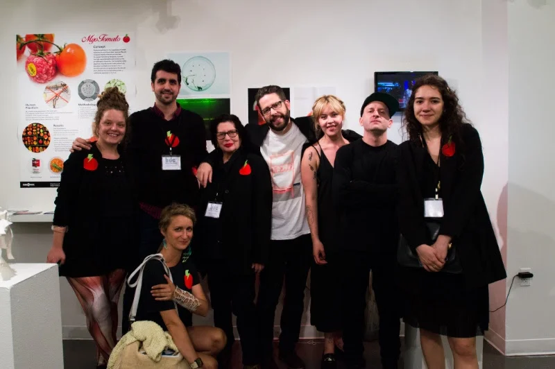 SVA poses with their project Myotomato at the Biodesign Challenge Summit 2016.