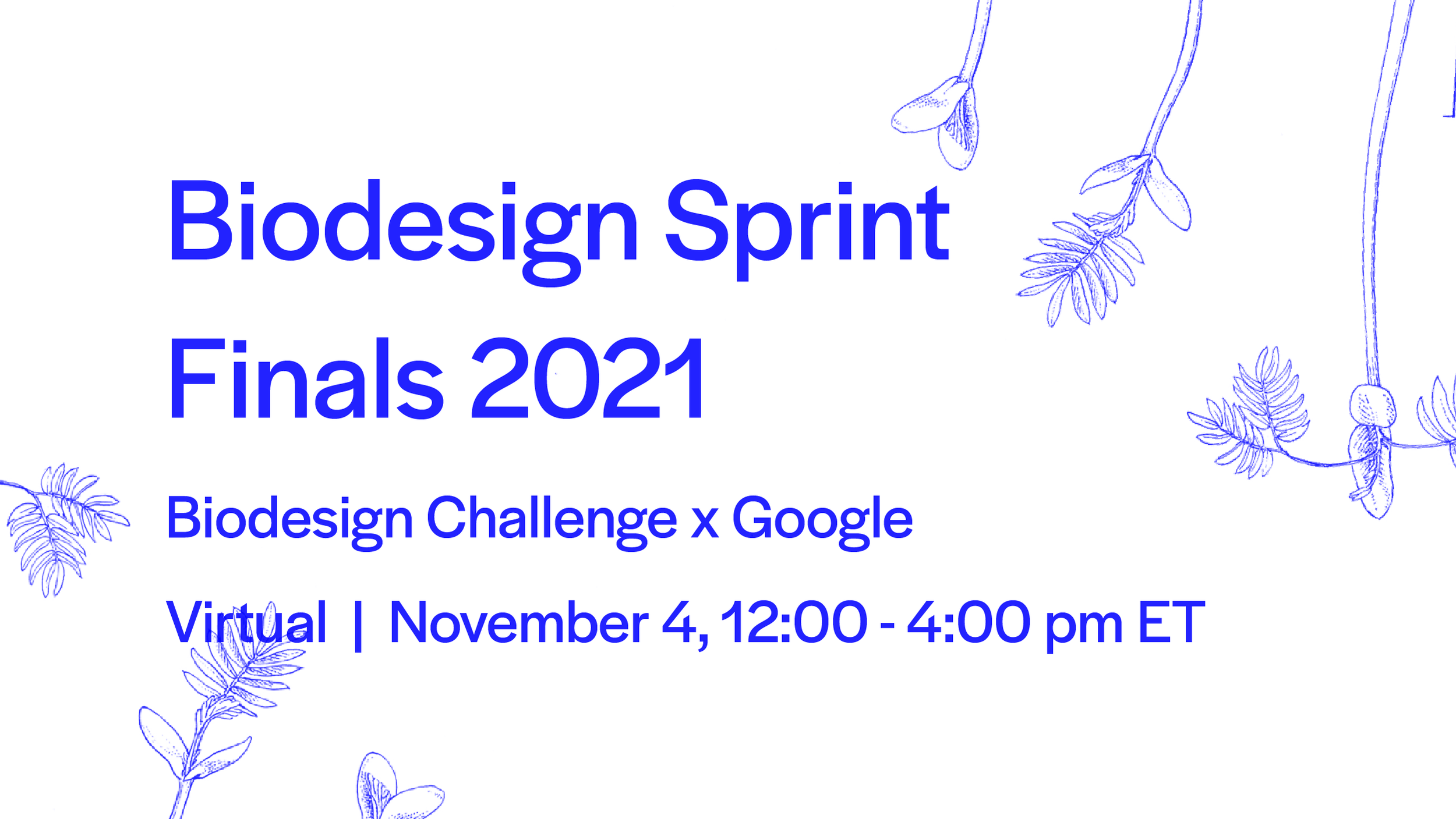Tune in to the Biodesign Sprint 2021 Finals: 10/4