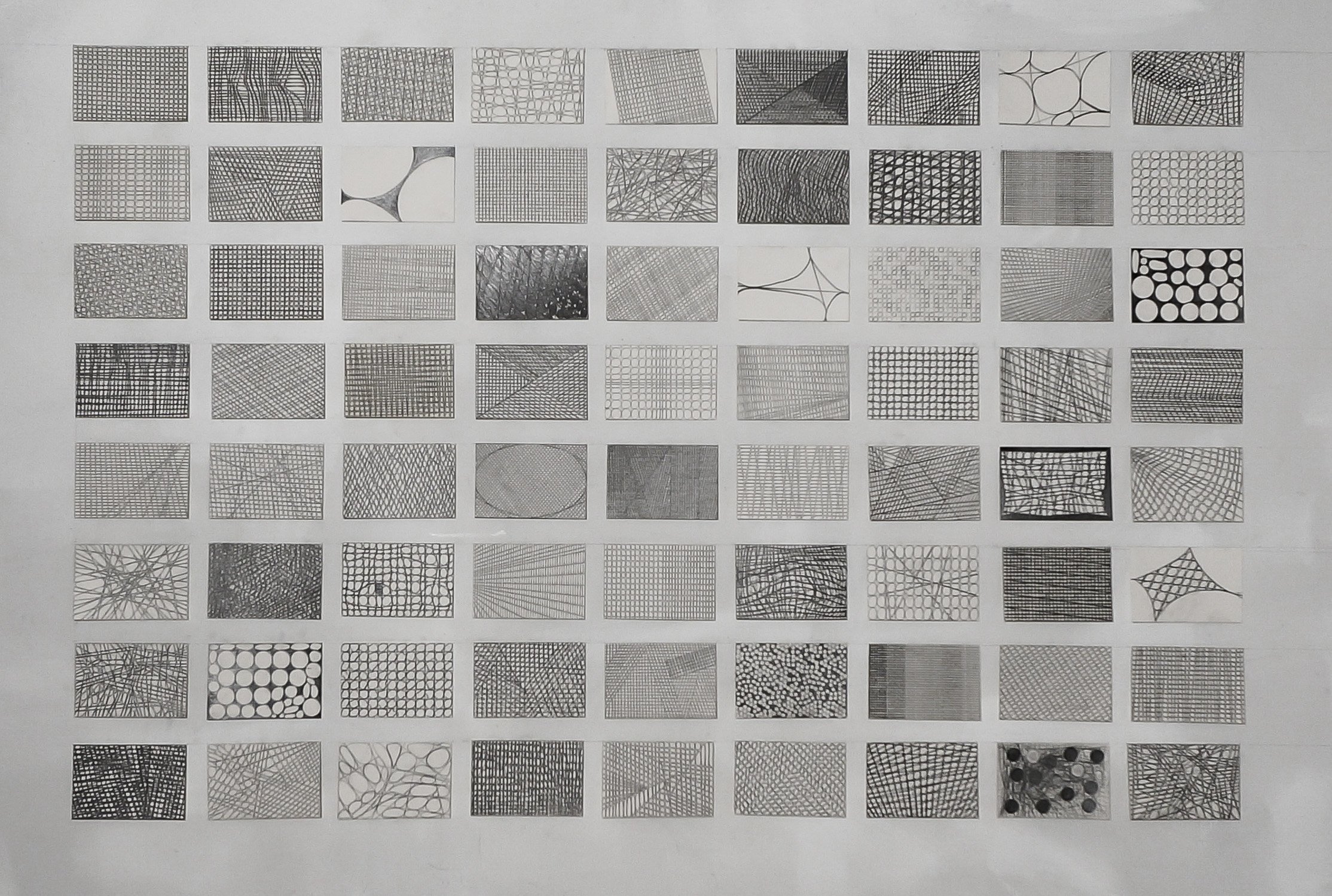 Untitled 2021-22, Graphite on paper, "4 x 6" each