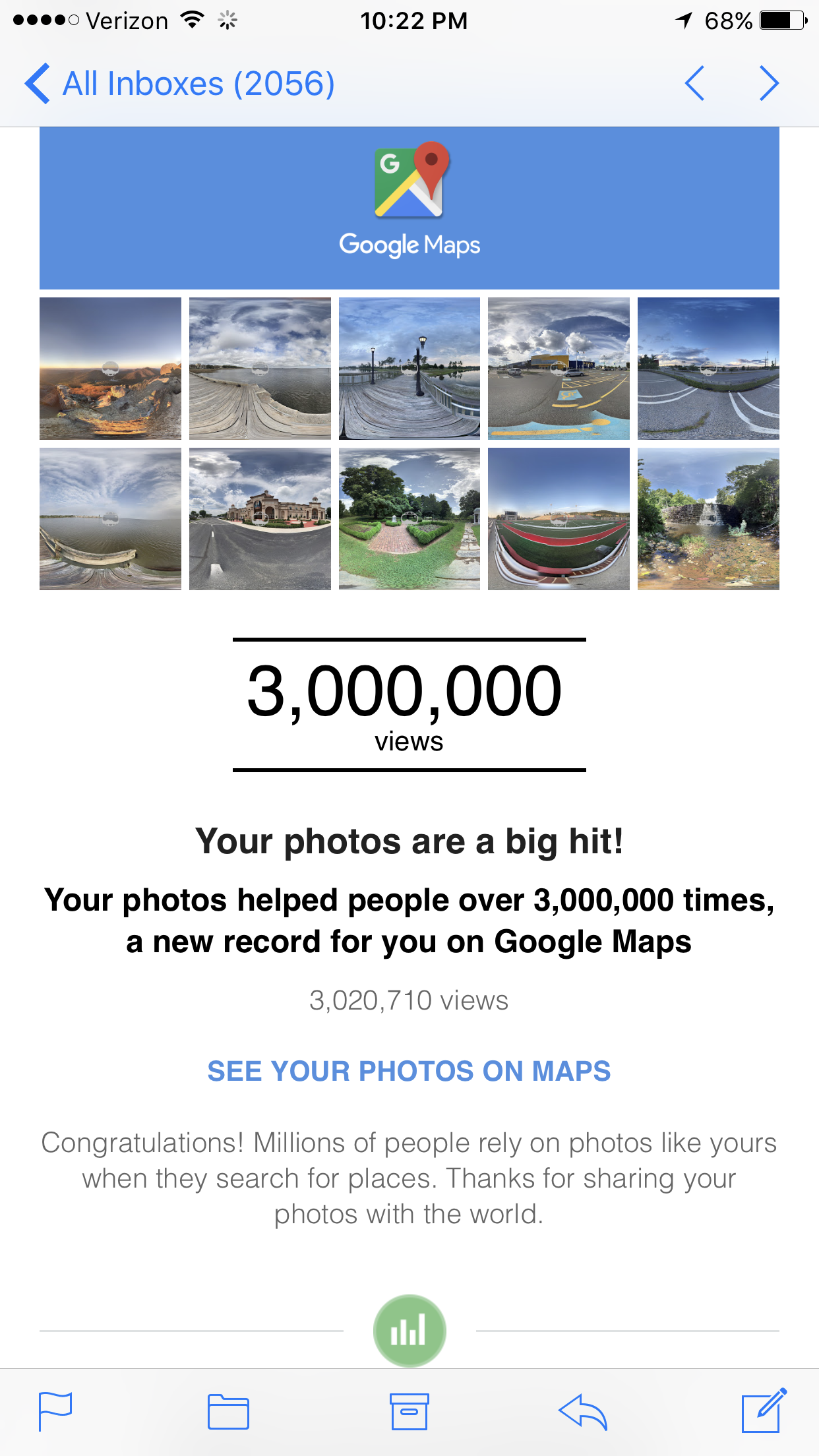 Google Streetview 3 million views