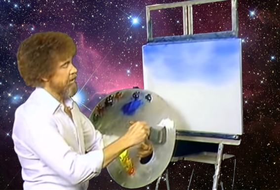 Bob Ross in SPAAAAAAAACE