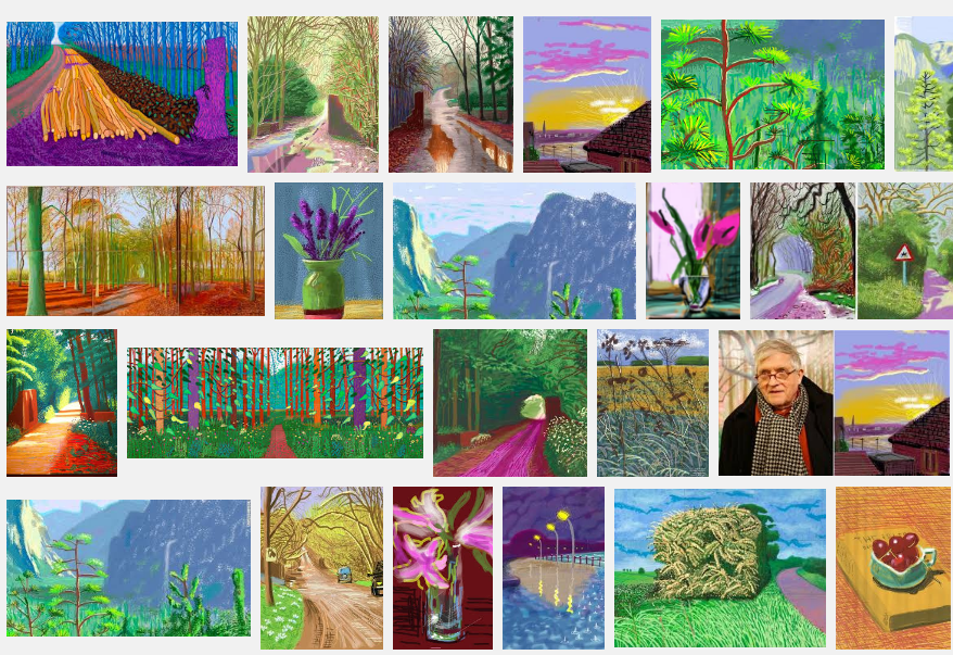 Some of David Hockney's iPad paintings
