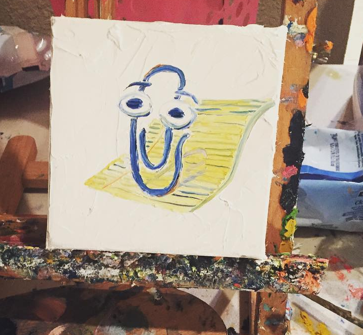 7 oil painting of clippy microsoft word.png