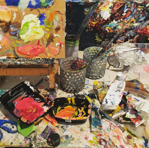 The only thing messier than painting is a critique session.