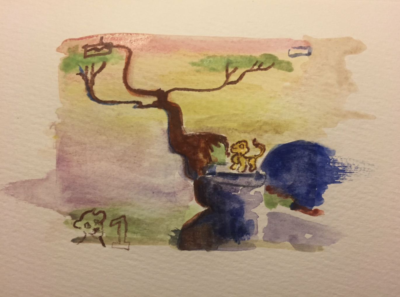Watercolor - Lion King on Sega Game Gear - Becky Jewell.png