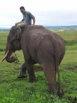 Harris is cared for upon arrival at Seblat Camp