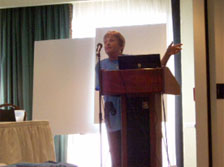 AES President giving presentation at EMA