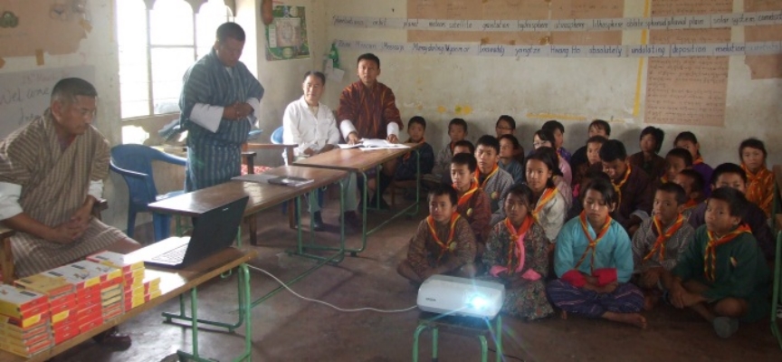 Human Elephant Conflict workshop for children in Bhutan
