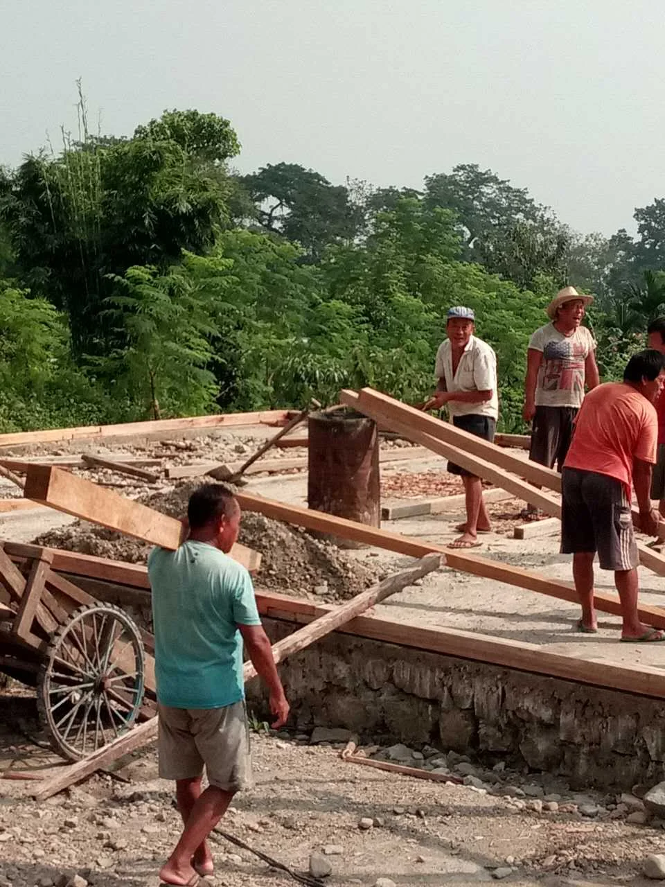 The beginning stages of the community center