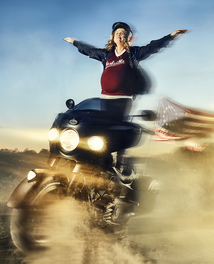 38 weeks- Motorcycle Stunts