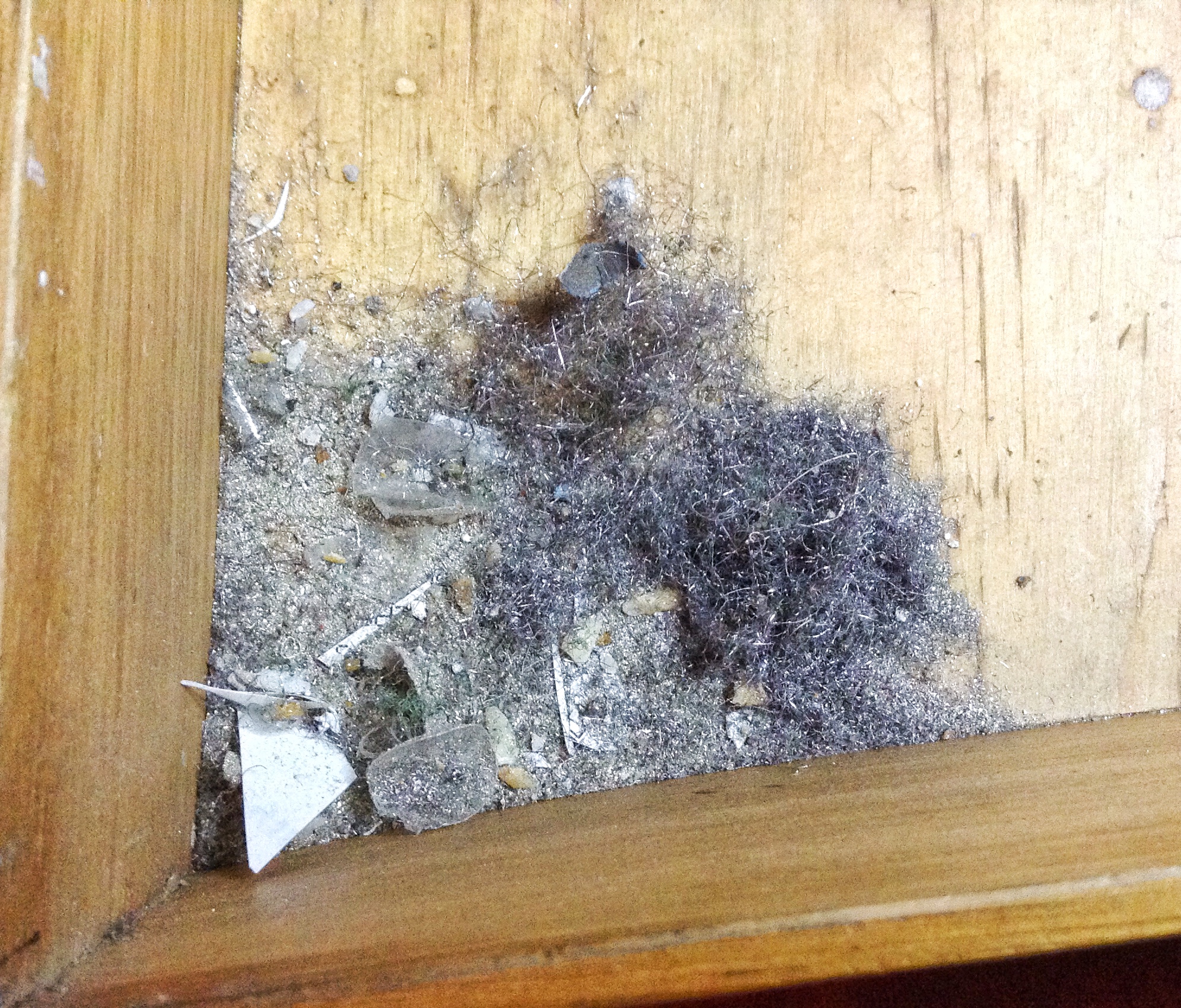 In the corner of my lemel tray lies all the filing dust, emery dust, and shredded fine steel wool from applying a brush finish to the metal. All of this lemel gets saved and recycled back into fresh metal through a refining process.