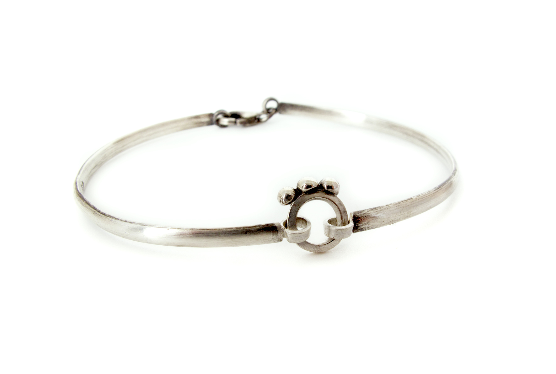 granule bracelet, sterling silver