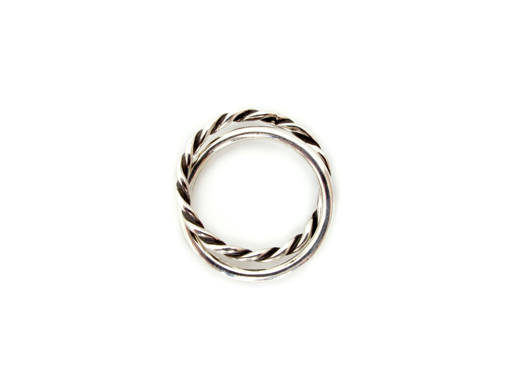 silver rope ring