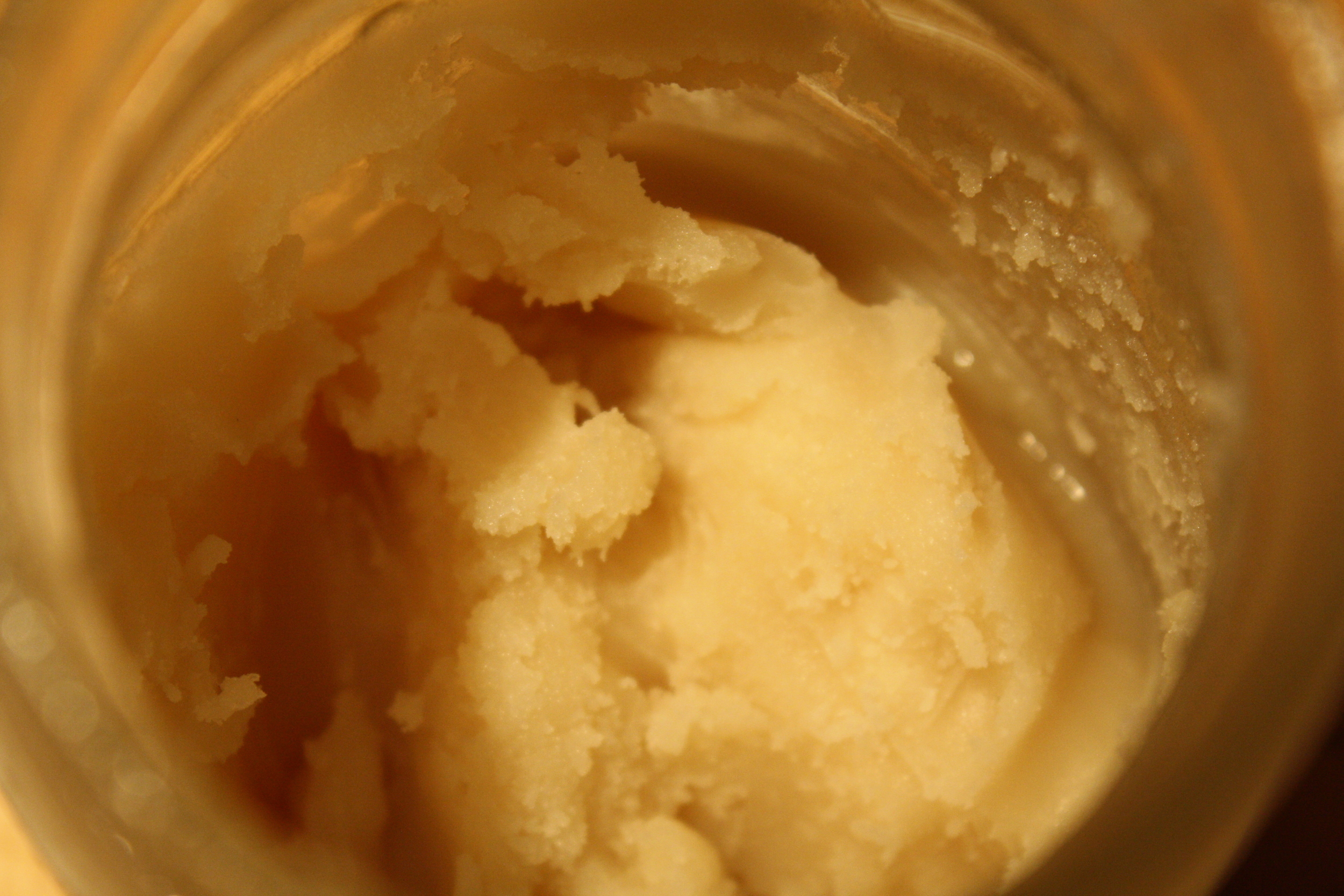 Close up view of the butter paste