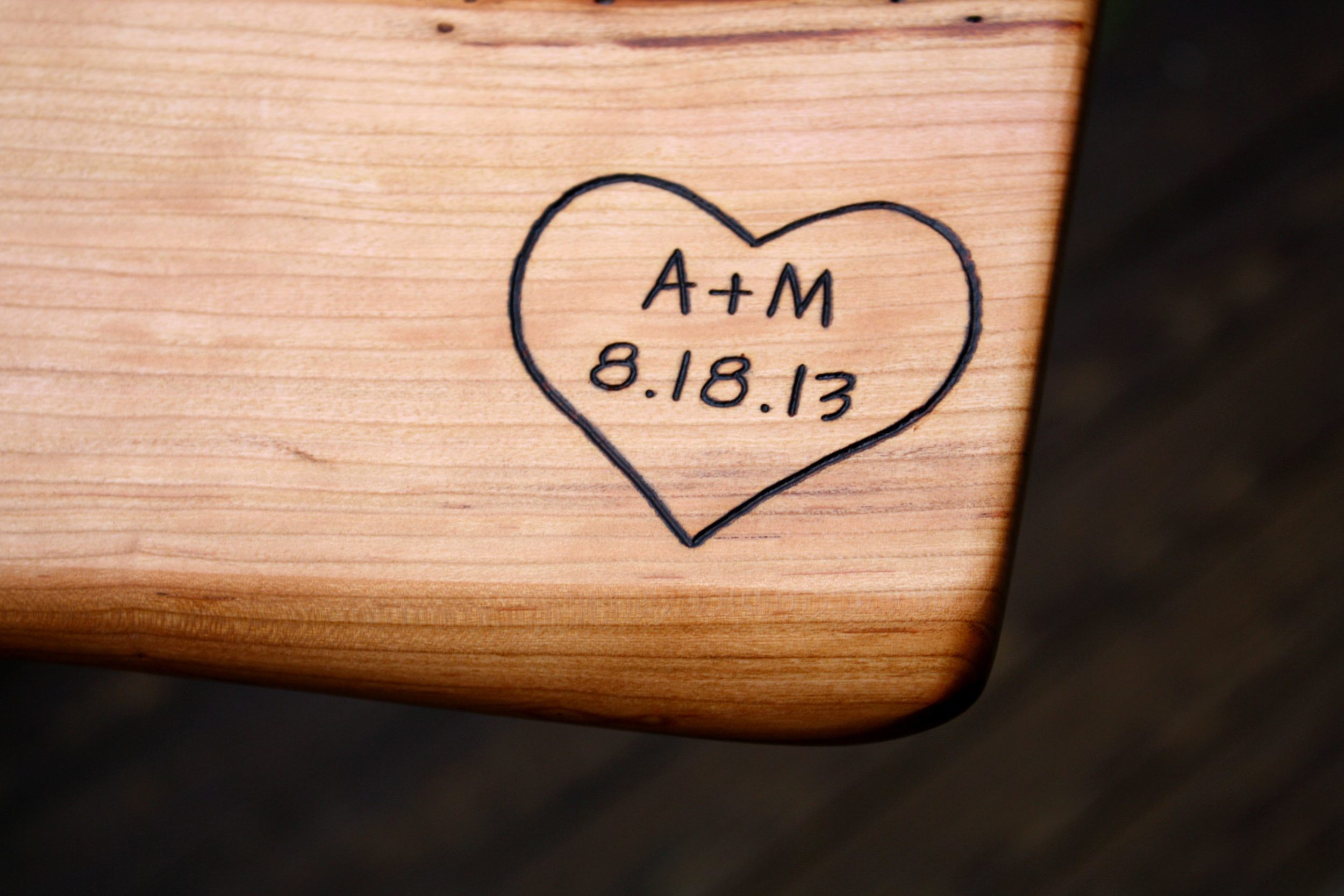 Heart engraving design