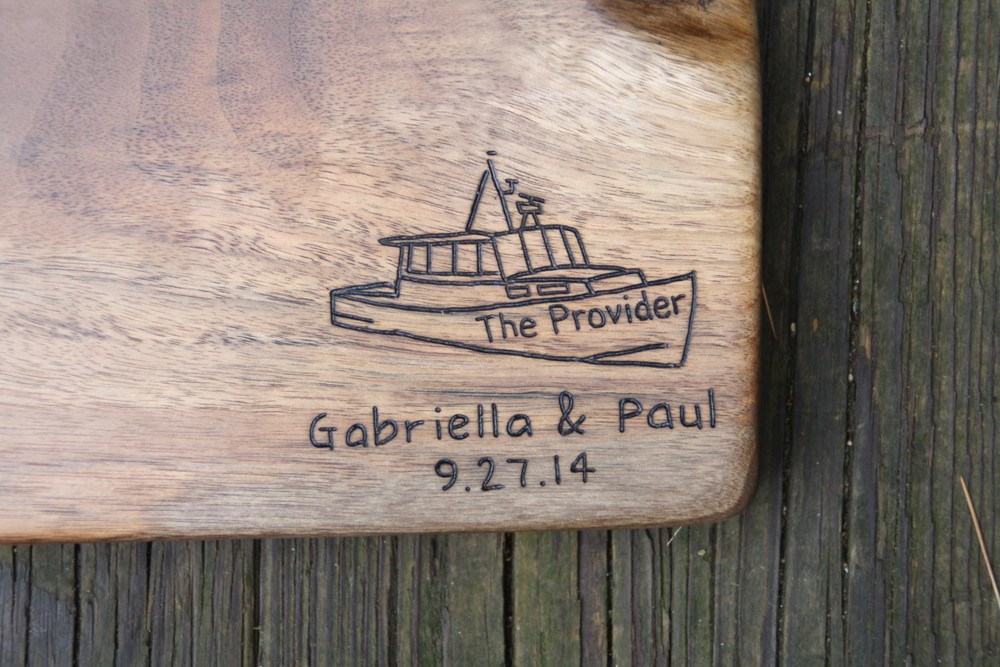 Custom Boat design with names and date