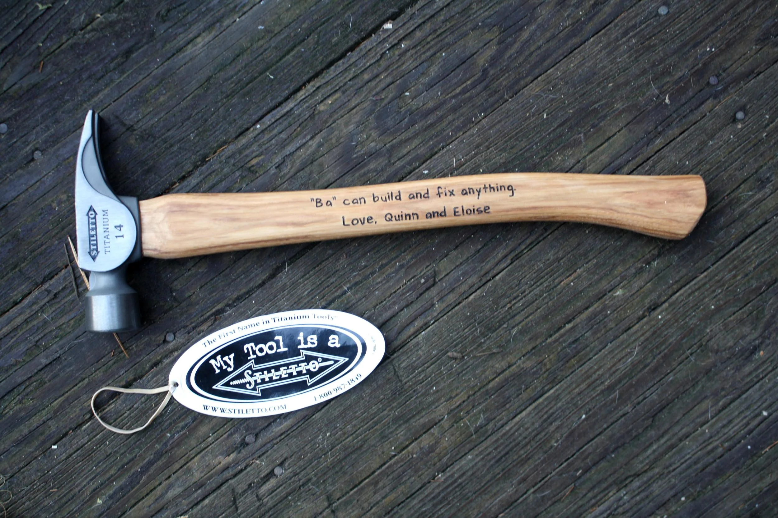 Premium Claw Hammer: Stiiletto Titanium 14oz