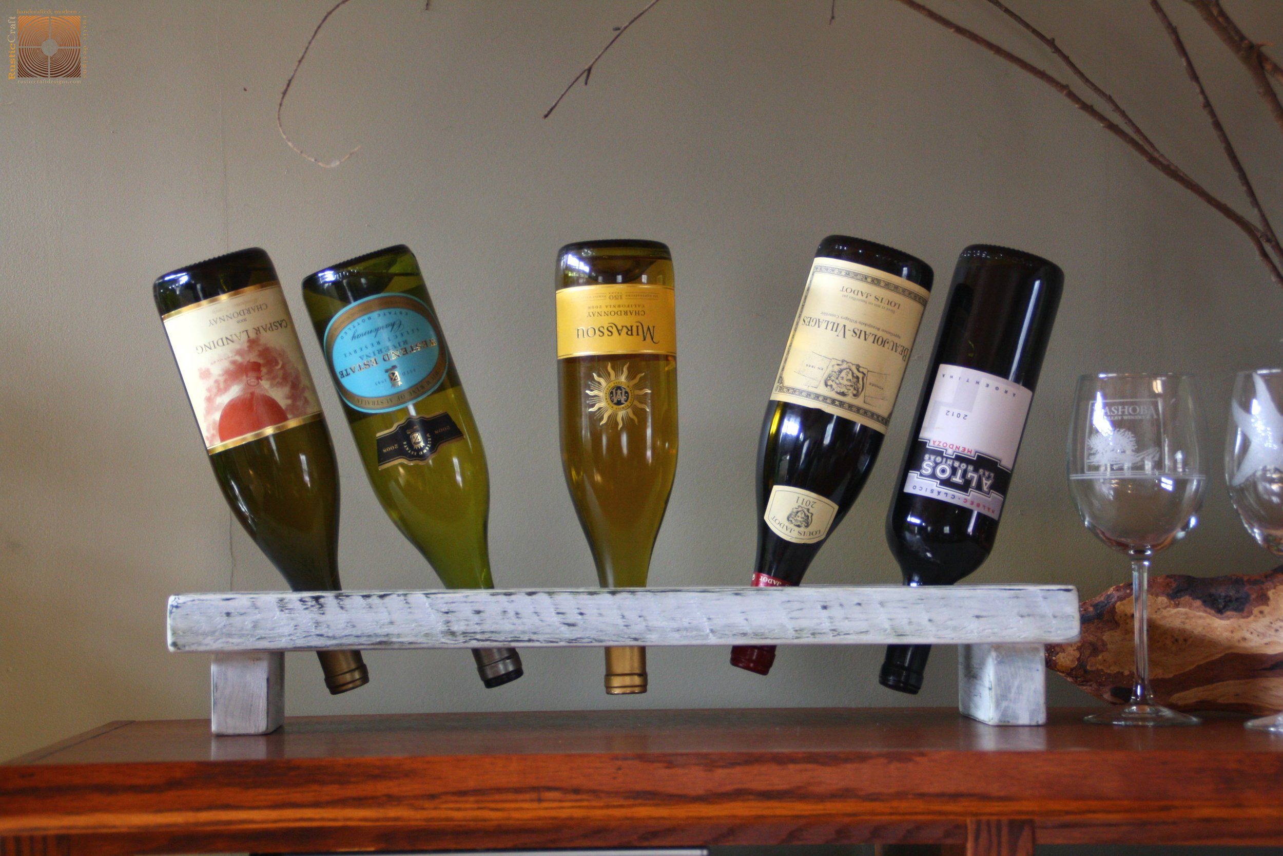 Americana Distressed Painted Wine Racks