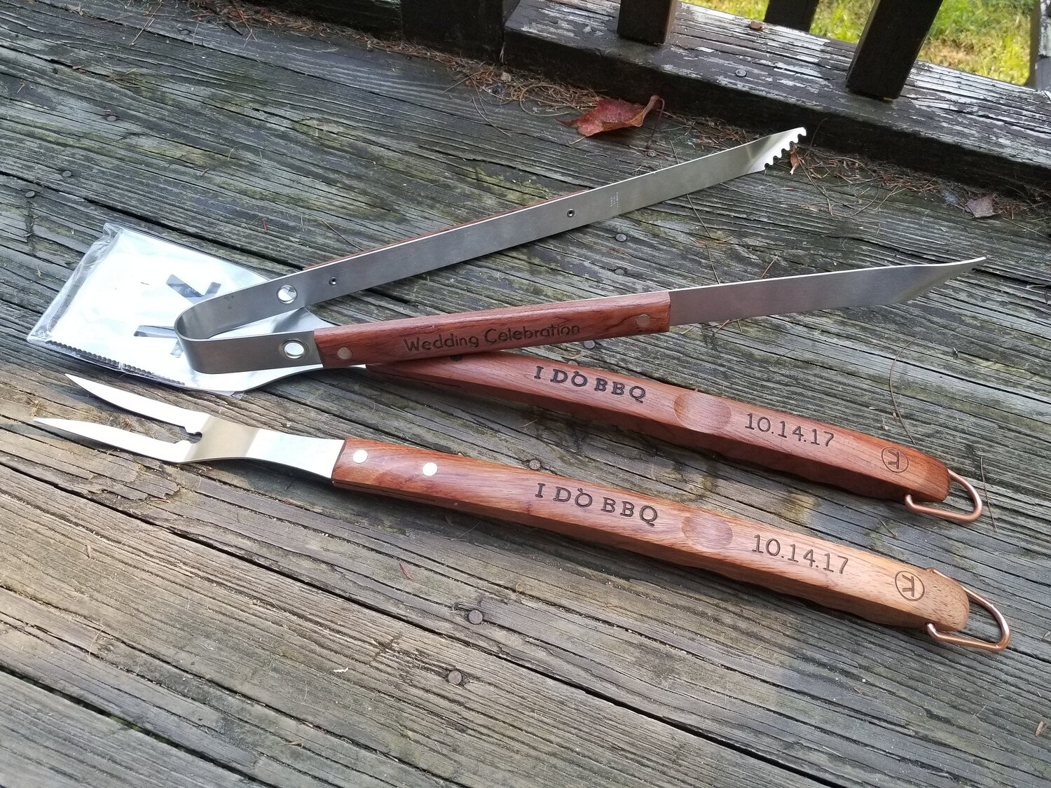Personalized Grill tool set - Engraved BBQ Tools - Husband Gift