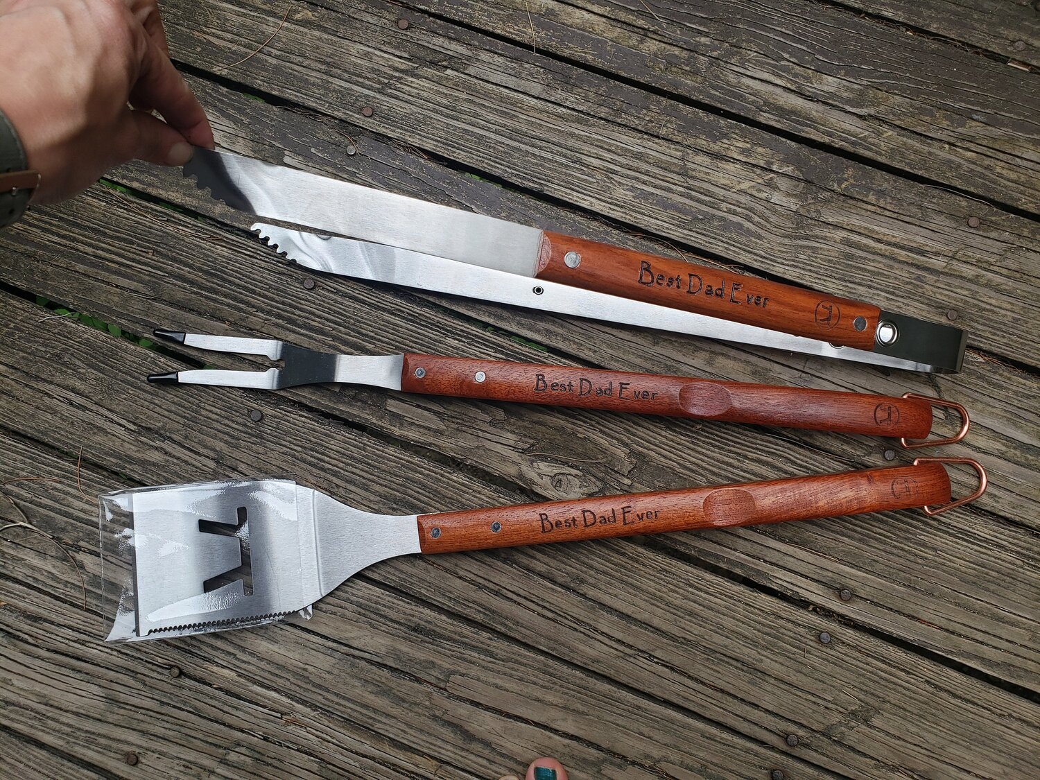 Engraved BBQ Grill Tool Set