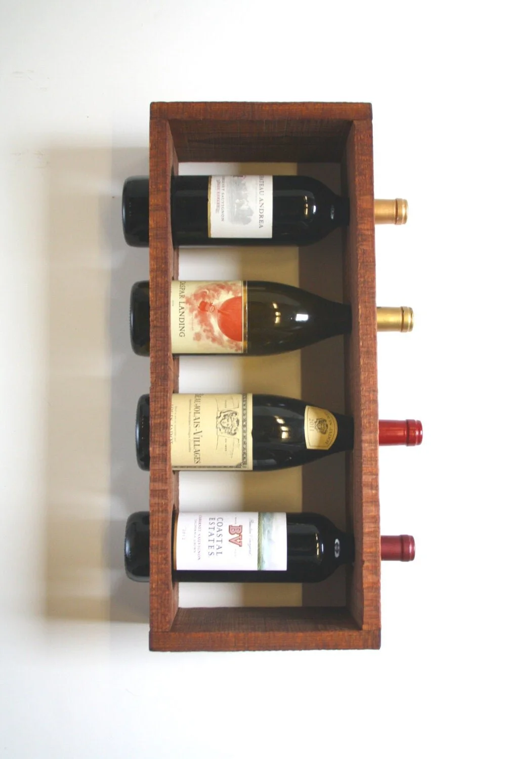 Wood Wine Rack- Stand or Wall Hanging Unique Wedding Gift 5th