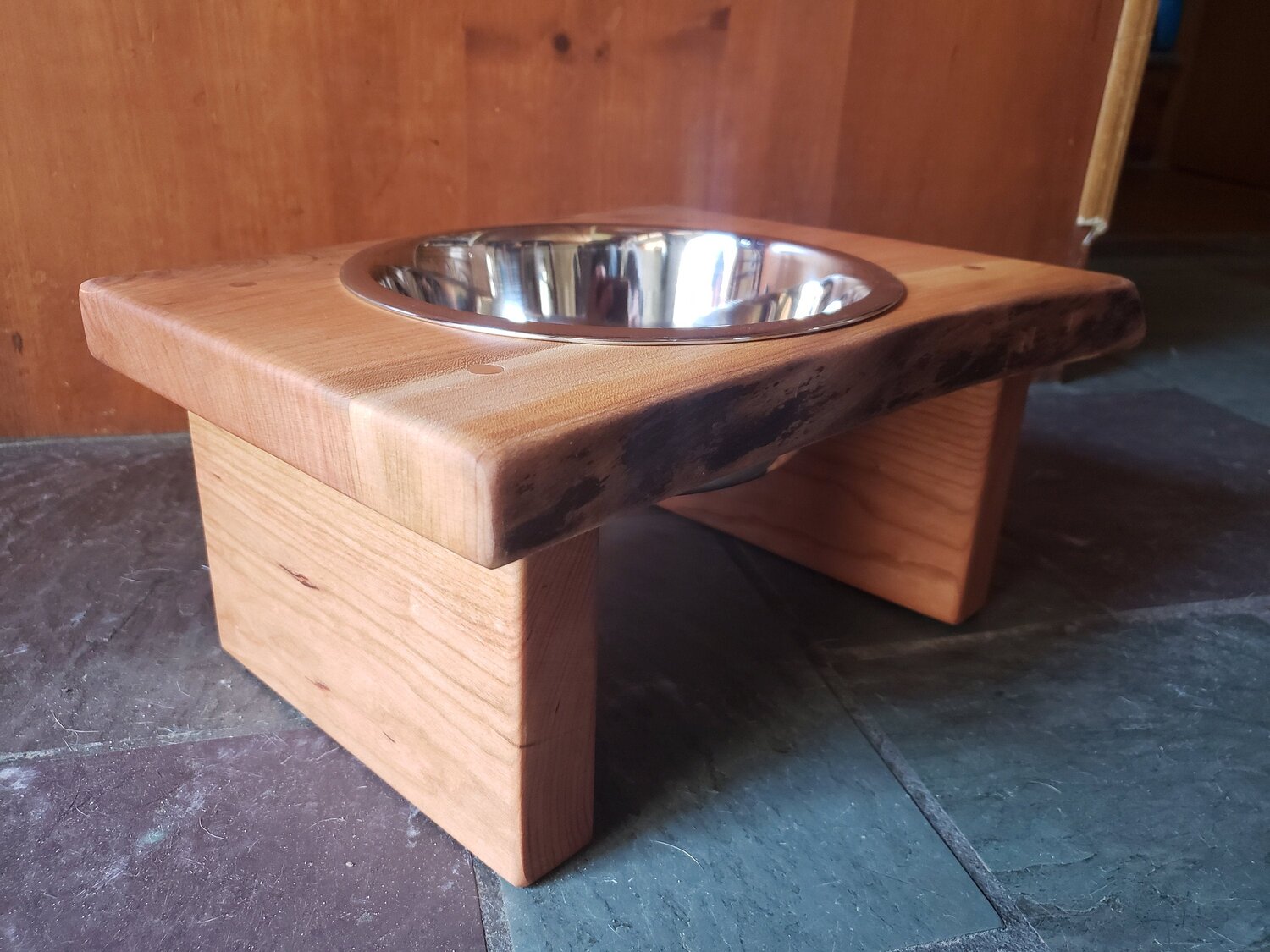 Personalized Wood Pet Bowl Stands