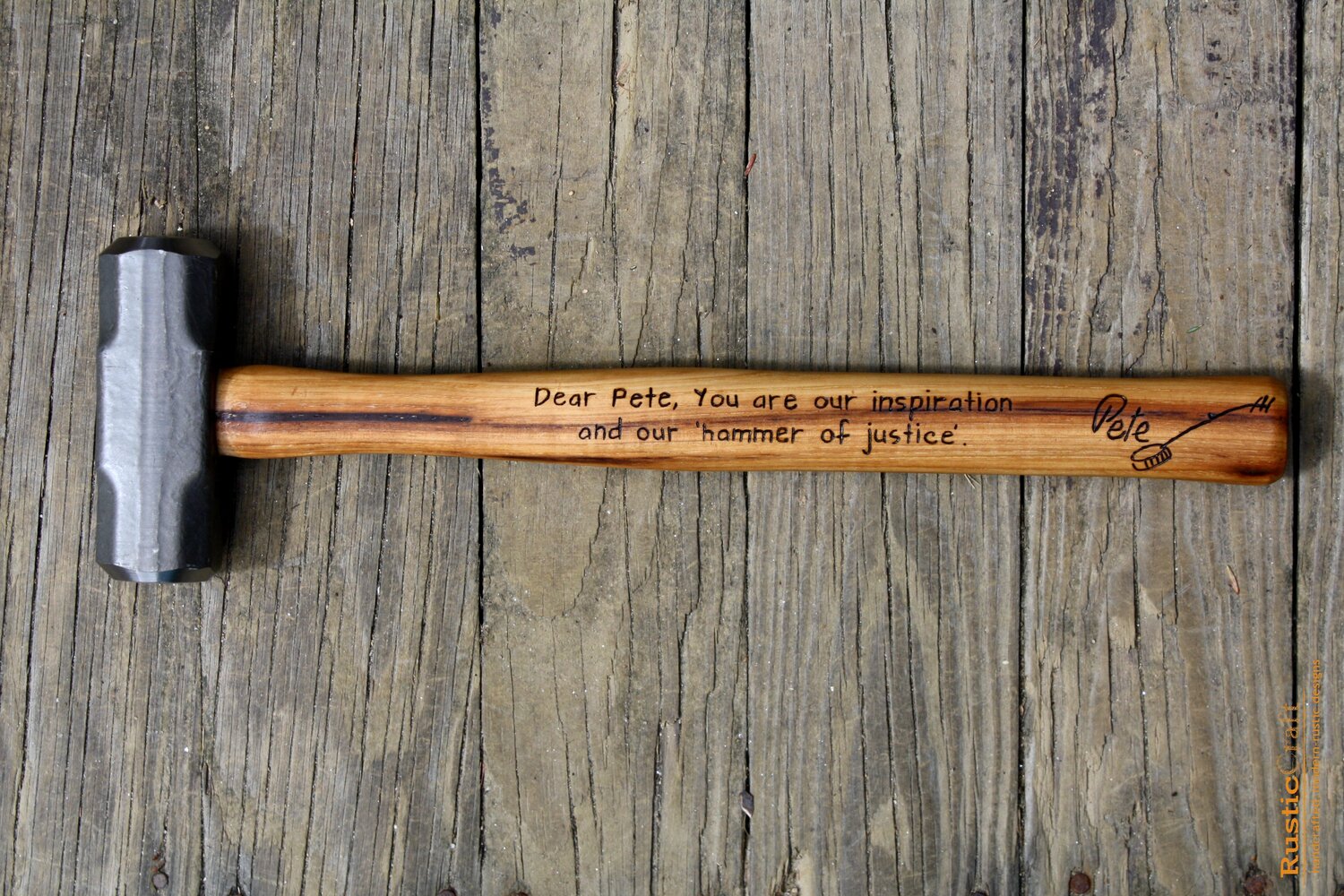 Customized - Engraved Wood Claw Hammer - Mini Retirement gift - Hand engraved custom — Rusticcraft Designs
