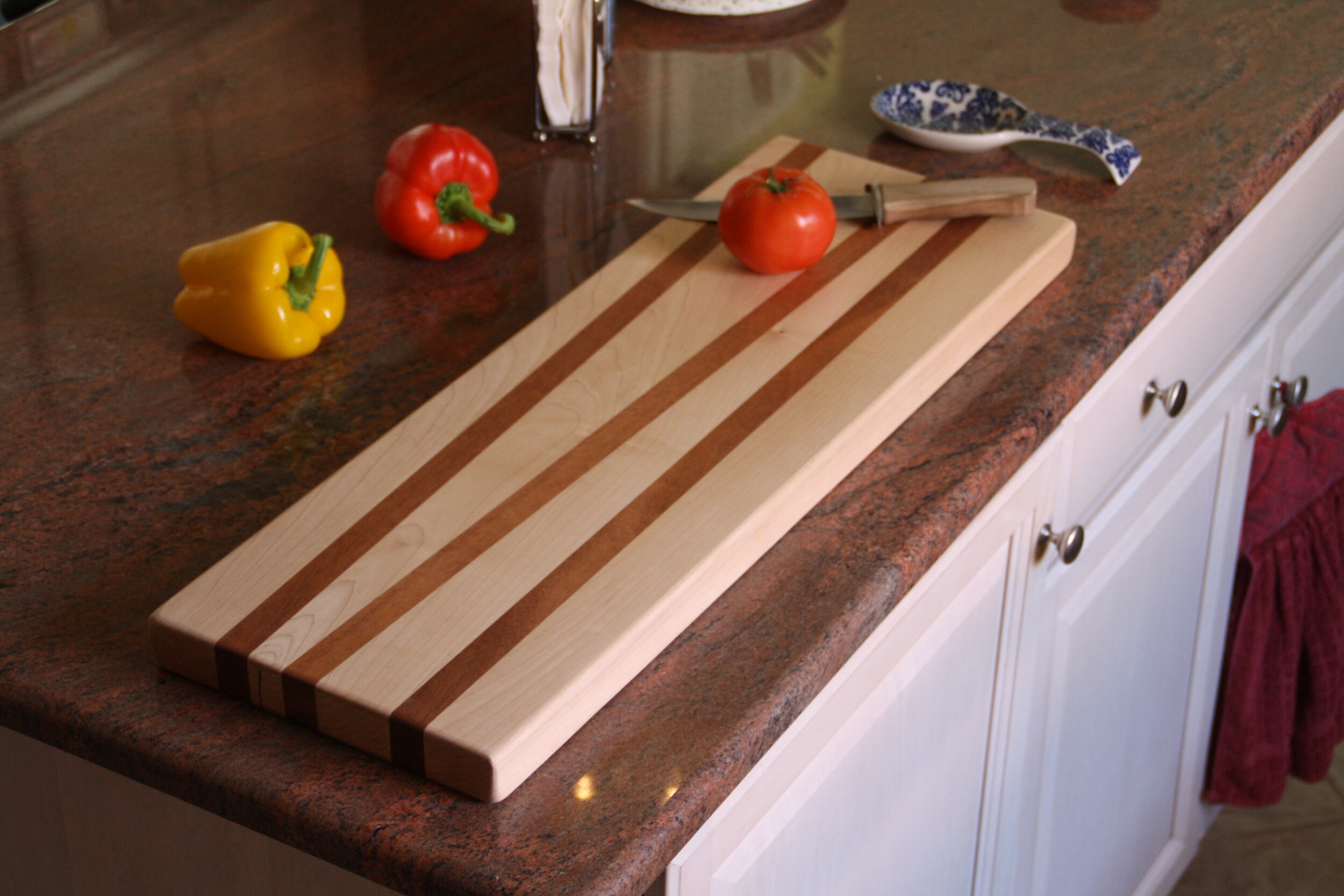 Maple &amp; Black Walnut Diagonal Cutting Board