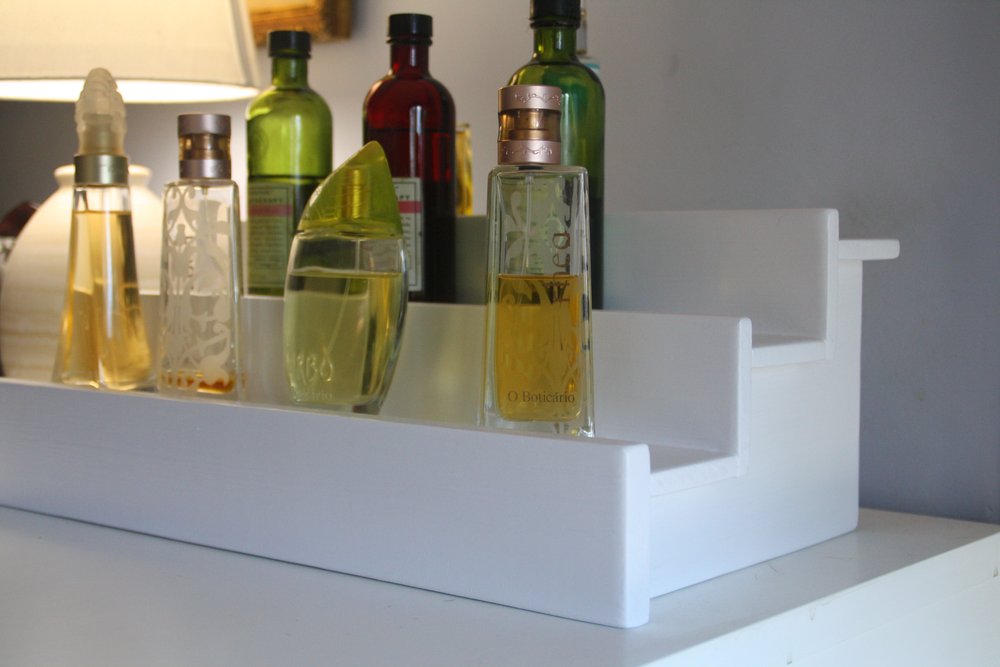 White or Black - Cologne Bottle Shelf- Wood shelf- Perfume Bottle Display- Made to order- Smooth Wood- Single Shelf, Double Shelf & Triple Shelf