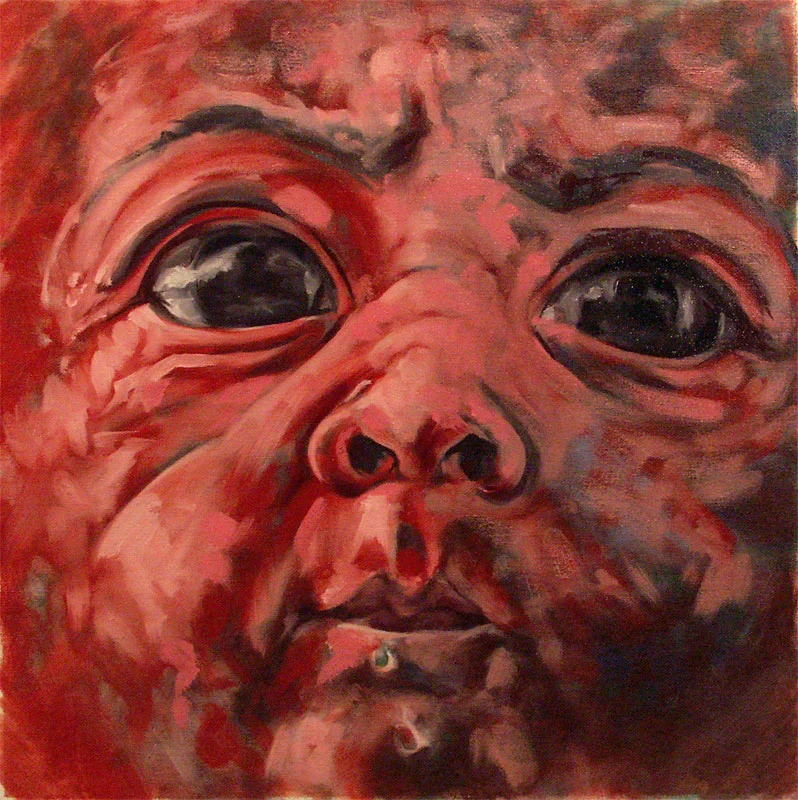 Baby #3: Dexter Oil on canvas, 17"x17"