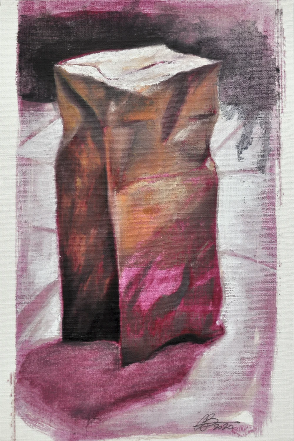 Drawing Brown Paper Bag Art Paper Bag Study Carly Bodnar