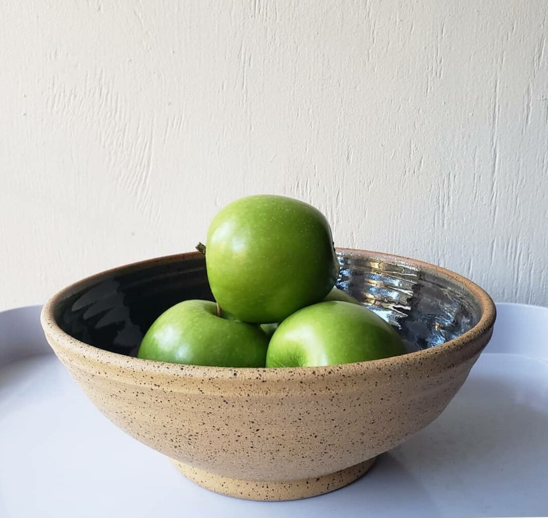Speckled fruit bowl, Indigo