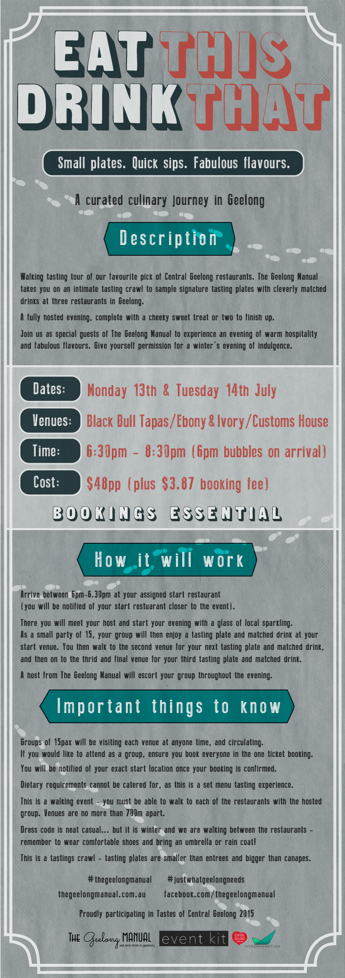 Event bookings page poster