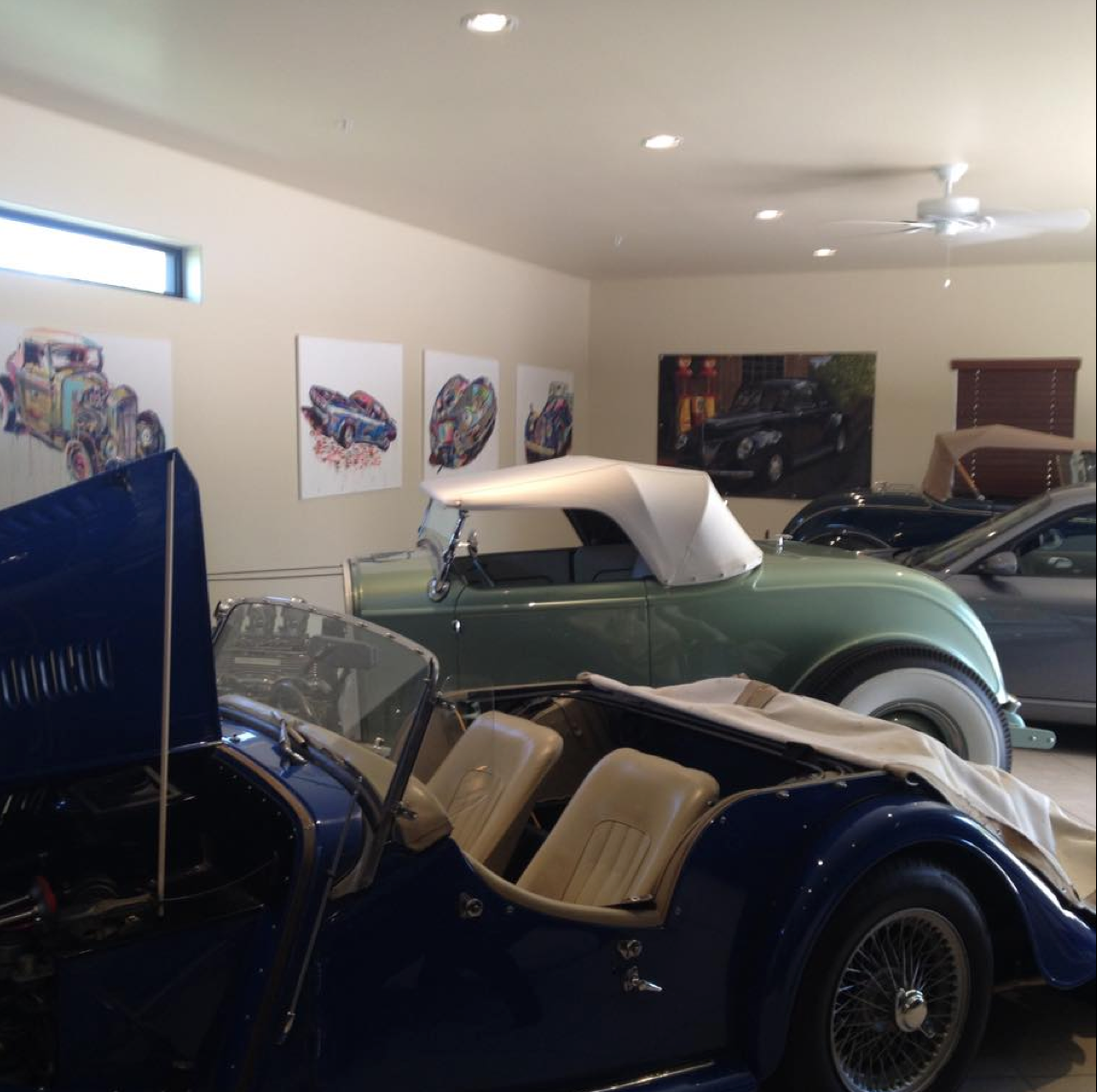 Showroom of car collector and chairman of the Concours d’Elegance Larry Moss