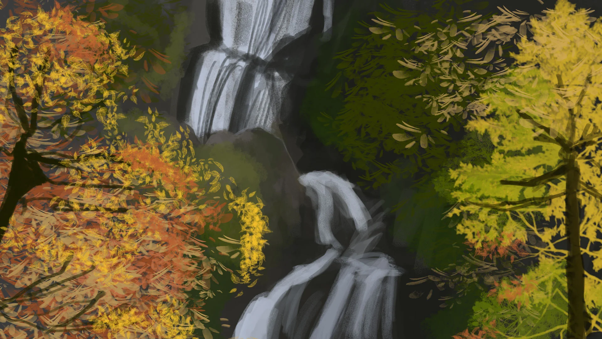 Water falls
