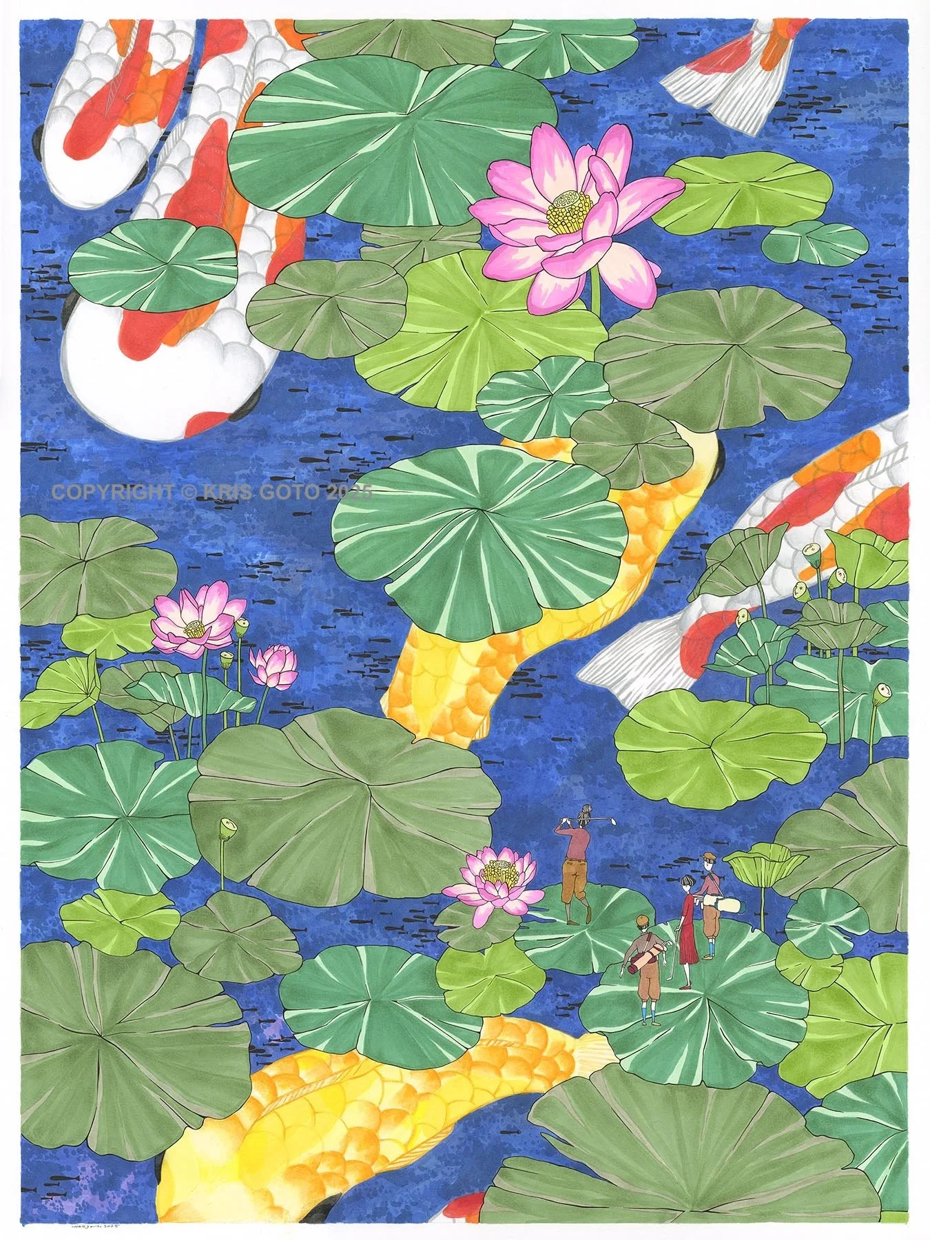 Kris Goto Original Hawaii Gold Inspired artwork - authentic and Japanese influenced