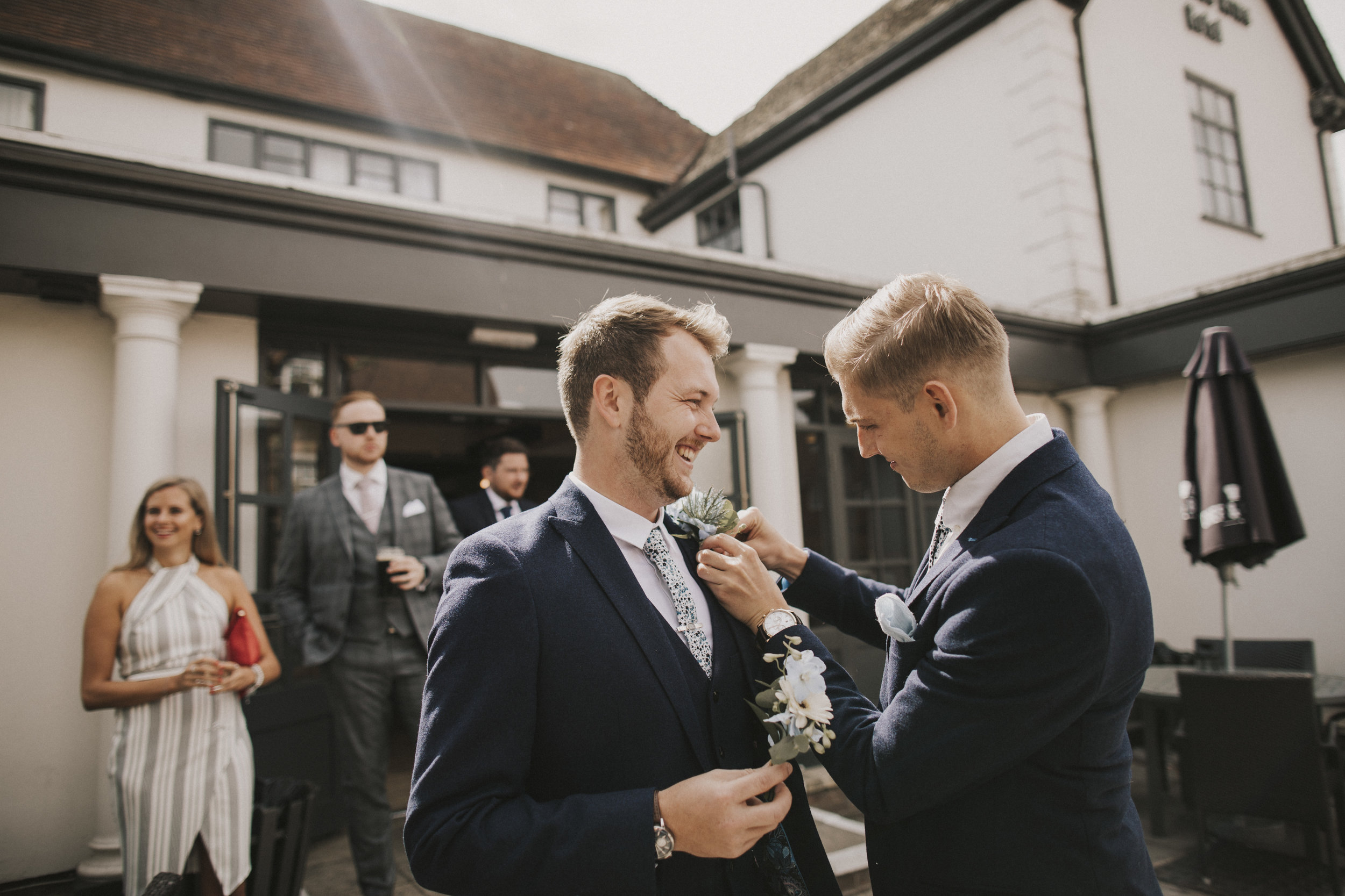 Groom prep on the wedding day